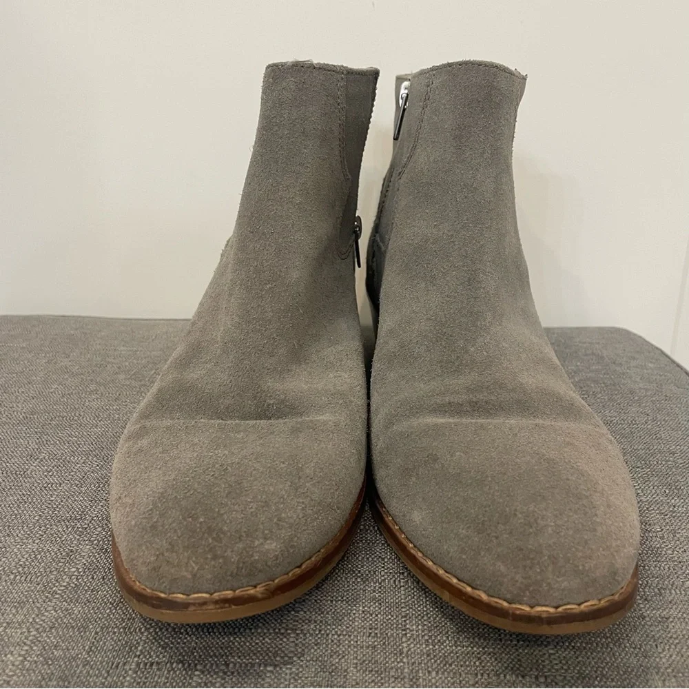 COACH Dani Suede Ankle Boot Western Style - Gray Size 8.5 - Picture 4 of 13